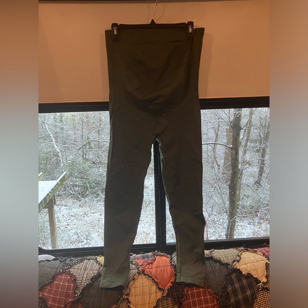 Forrest green maternity leggings